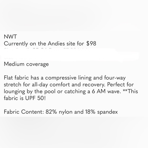 NWT Andie The Amalfi One Piece XXXL - Picture 5 of 7